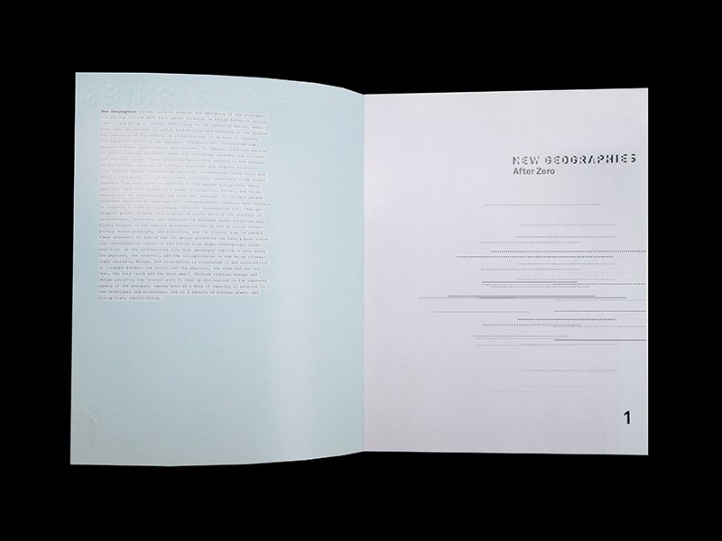 New Geographies 01 - AFTER ZERO